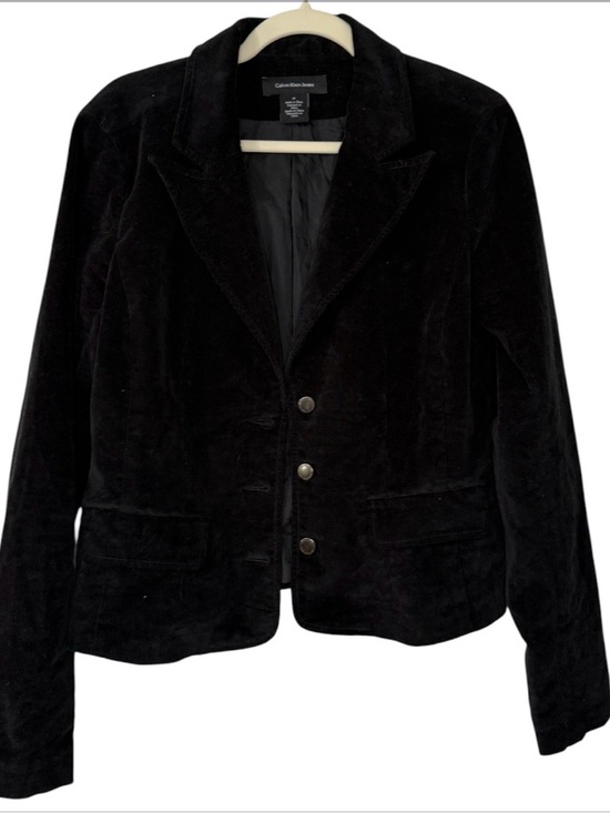 Calvin Klein Jeans Jackets & Blazers - Calvin Klein Jeans Blazer Womens Medium Black Excellent Corduroy Button Front